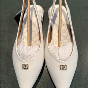 Aerosoles SZ 8.5 Elegant White Slingback Shoes